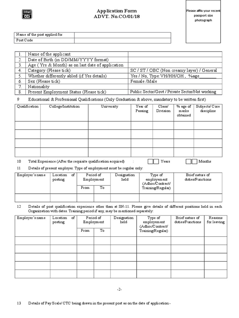 Job Application Form Template | PDF | Government Information | Government