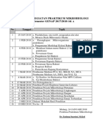 Jadwal Praktikum 2018