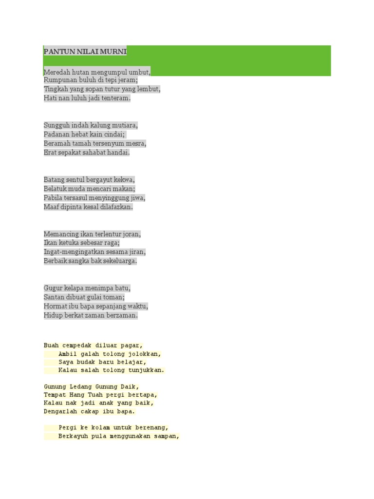 Pantun Hormati Jiran