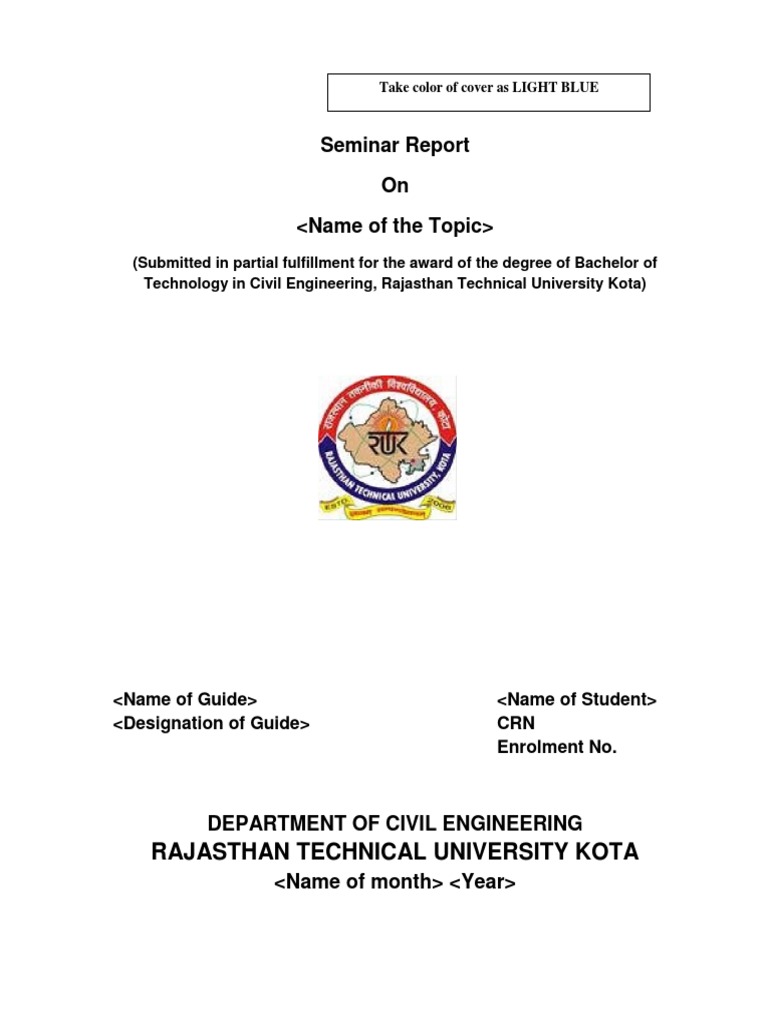 Civil Engineering Seminar Report Guidelines | PDF | Engineering | Civil ...