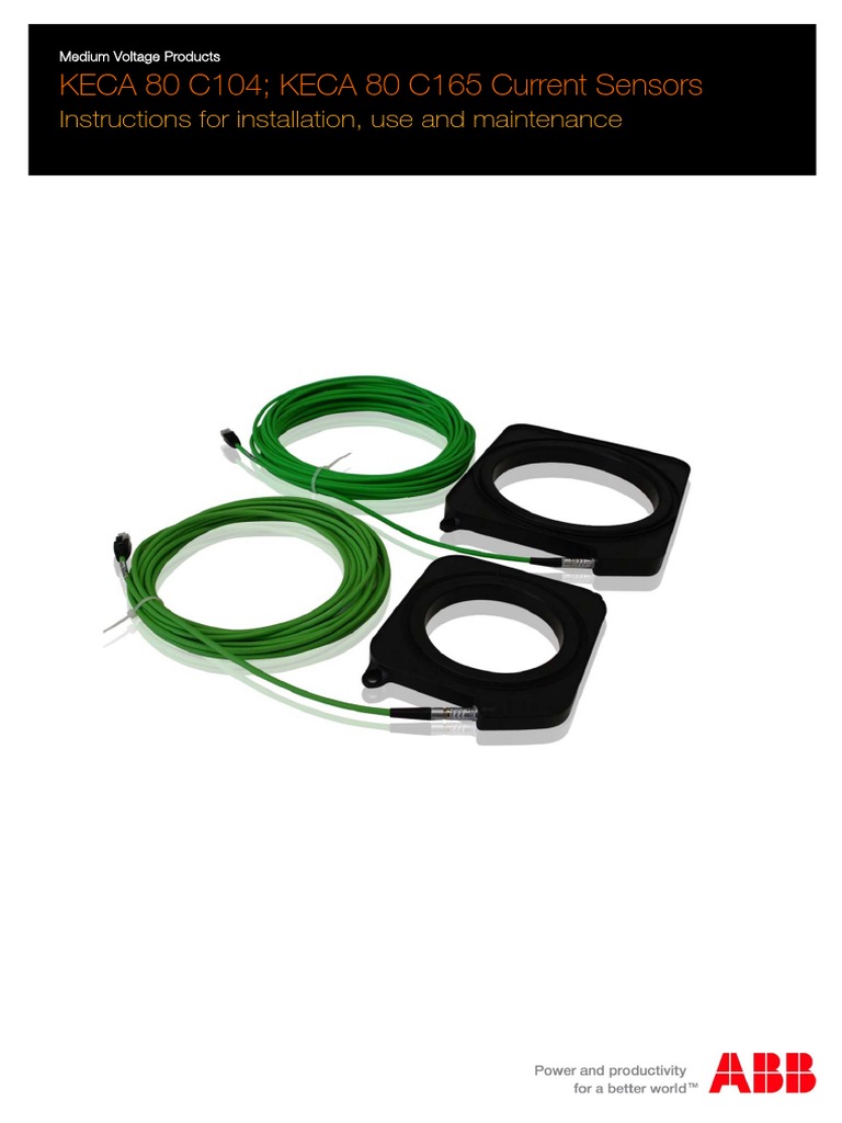 KECA 80 C104 KECA 80 C165 Current Sensors Instructions For Installation, Use and Maintenance