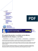 El Control de Precios y Su Efecto en La Oferta y Demanda de Los Bienes y Servicios _ Gerencie