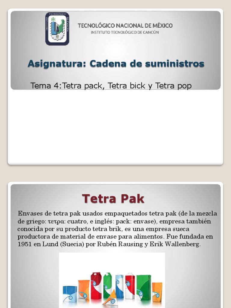 Tetra Pak Tetra Brik y Tetra Pop | PDF | Materiales | Alimentos