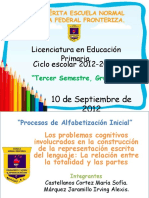 Licenciatura en Educación Primaria Ciclo Escolar 2012-2013: 10 de Septiembre de 2012