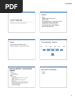 Outline: Introduction To Communication Systems II