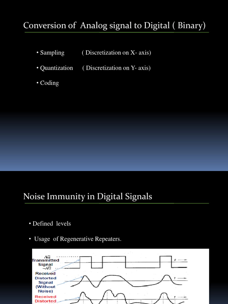 Conversion of Analog Signal To Digital (Binary) | PDF