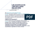 Los Planes de Sucesión en Las Empresas