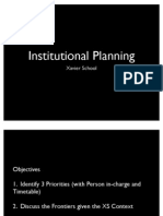 Institutional Planning: Xavier School