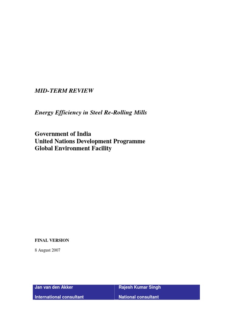 Energy Efficiency in Steel Rerolling Mills | PDF | Efficient Energy Use ...