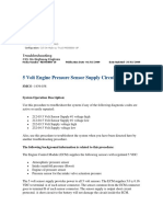 5 Volt Engine Pressure Sensor Supply Circuit - Test