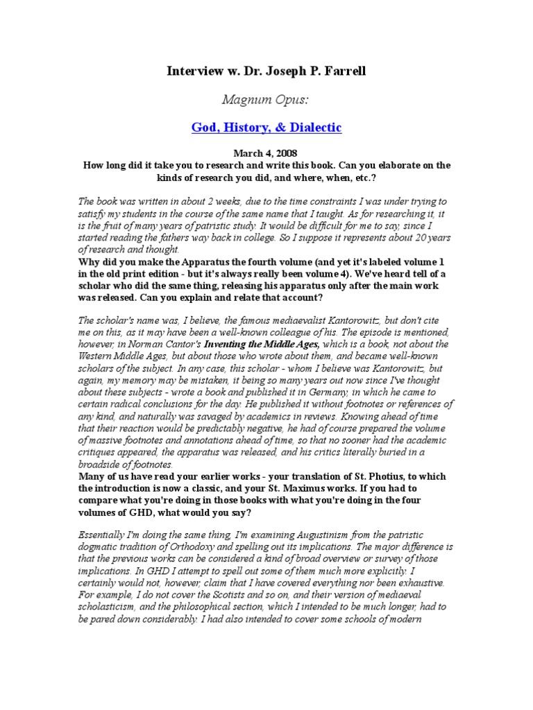 Interview with Dr. Joseph P. Farrell | PDF