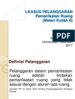 P6 - Kasus Pelanggaran Pemanfaatan Ruang