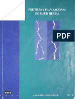 1993 Politicas y Plan Nacional de Salud Mental