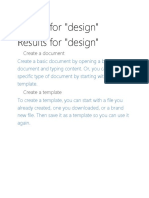Results For "Design" Results For "Design": Create A Document