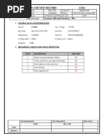 Site Inspection and Test Record At&C: OK OK OK OK OK