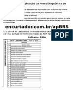 Orientações para Prova Diagnóstica de Matemática