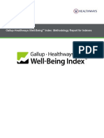 Gallup-Healthways Well-Being Index: Methodology Report For Indexes