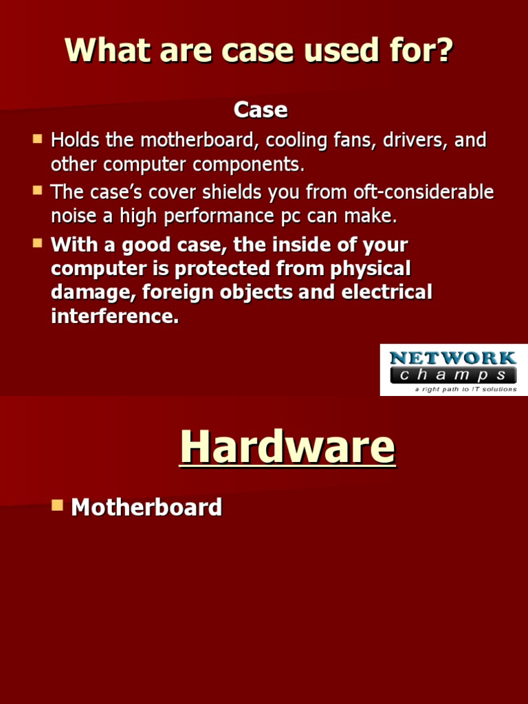 Computer Case and Hardware Components | PDF | Computer Data Storage ...