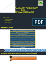 Perencanaan Audit Pendahuluan DAN Penentuan Materialitas: Kelompok 3: Disa Roza Viandri Kori Nofianti Mutia Arindra