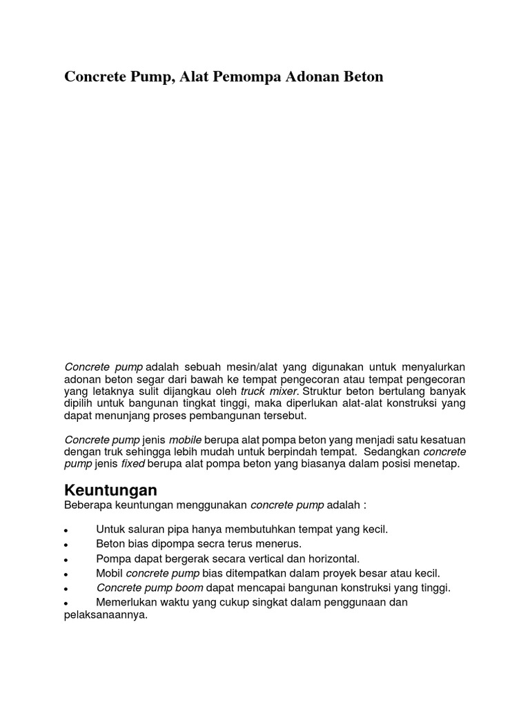 Concrete Pump Pdf