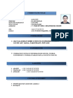 Curriculum Vitae: Baccalaureat Serie Sciences Experimentales