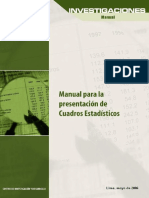 37 - Manual Para La Presentación de Cuadros Estadísticos - InEI
