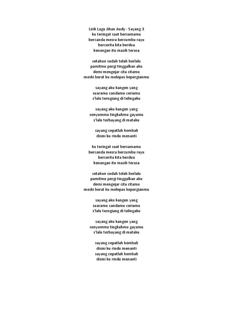 Lirik Lagu Jihan Audy Pdf