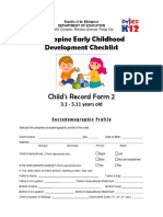 Philippine Early Childhood Development Checklist: Child's Record Form 2