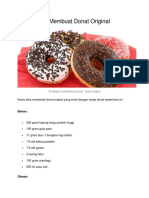 Resep Cara Membuat Donat Original