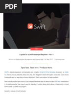 Guide For A Swift Developer Beginner Part I TORUS TECH