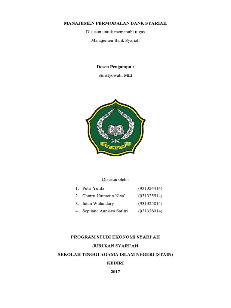 Print Manajemen Permodalan Bank Syariah