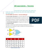 Circuito NAND equivalente – Teorema DeMorgan