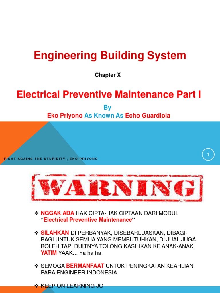 Electrical Preventive Maintenance Guide | PDF | Reliability Engineering ...
