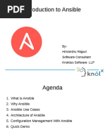 Introduction To Ansible: By-Himanshu Rajput Software Consultant Knoldus Software LLP