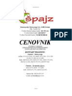 Cenovnik Spajz 29.03.2016.