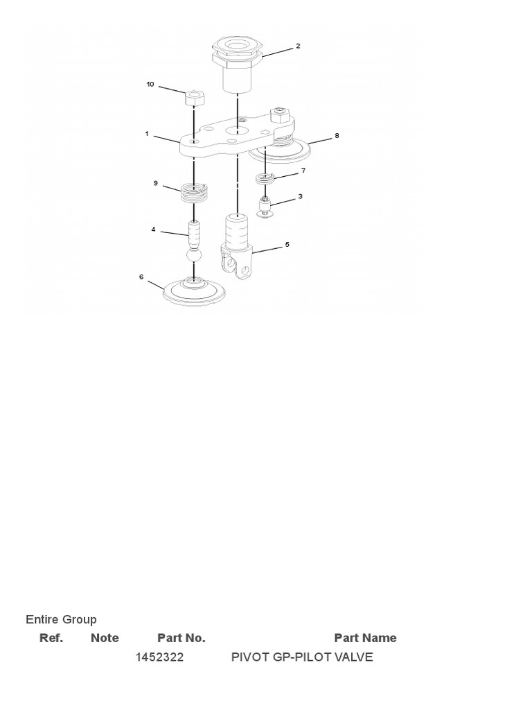 Pivot Valve Parts Reference List | PDF