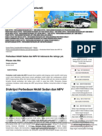 Perbedaan Mobil Sedan Dan MPV Di Indonesia