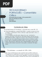 Trovadorismo Português – Comentário Crítico