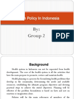 Health Policy in Indonesia