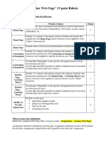 Web Page 15 Point Rubric