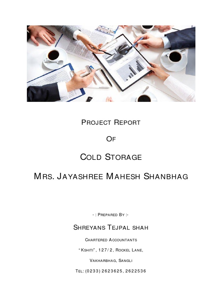 Cold Storage Project Report for 1000 MT | PDF | Refrigeration | Expense