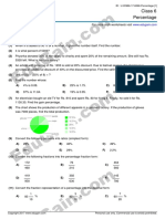 Class 6 Percentage: Answer The Questions