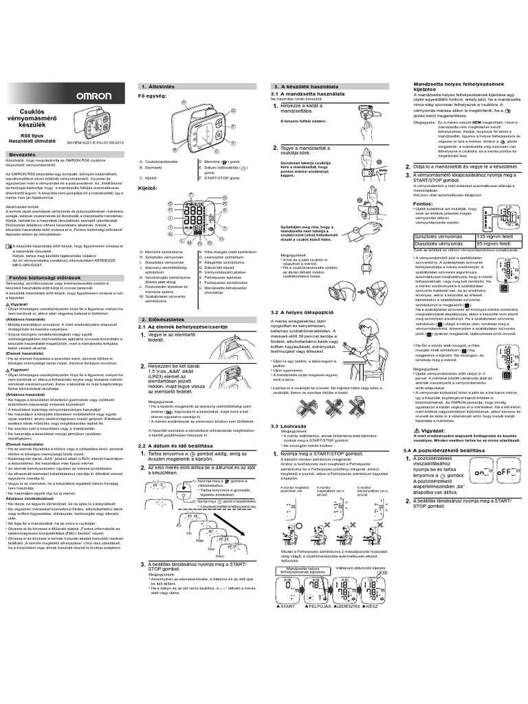 Omron Rs6 M Manual | PDF