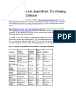 Indian Mergers and Acquisitions