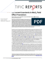 On current transients in MoS2 Field Effect Transistors