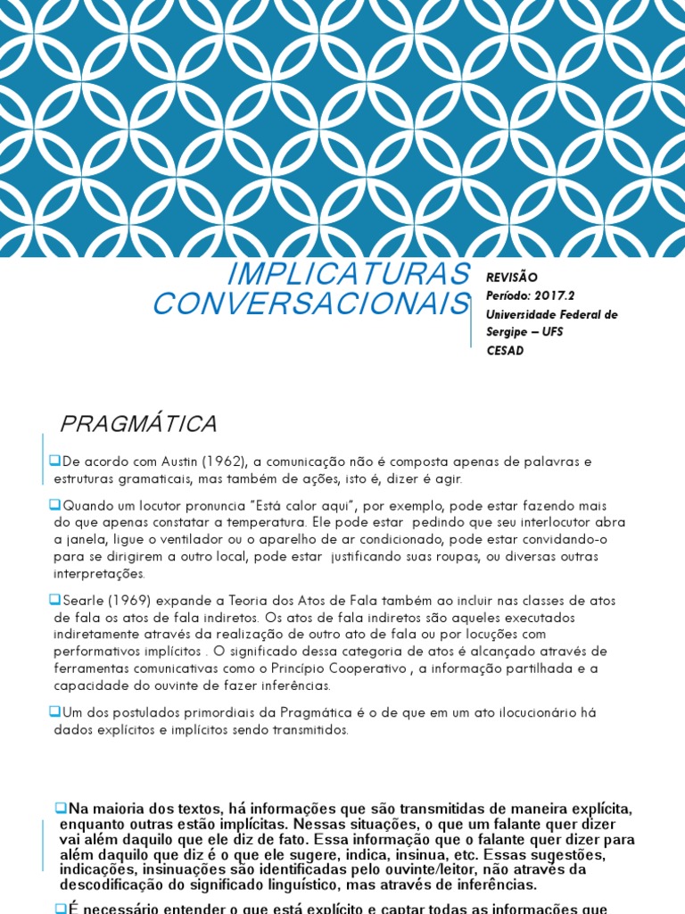 A Aplicabilidade Das Máximas Conversacionais Nas Perguntas Cotidianas, PDF, Discurso