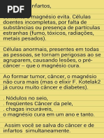 Magnésio,CÂNCER,Infartos