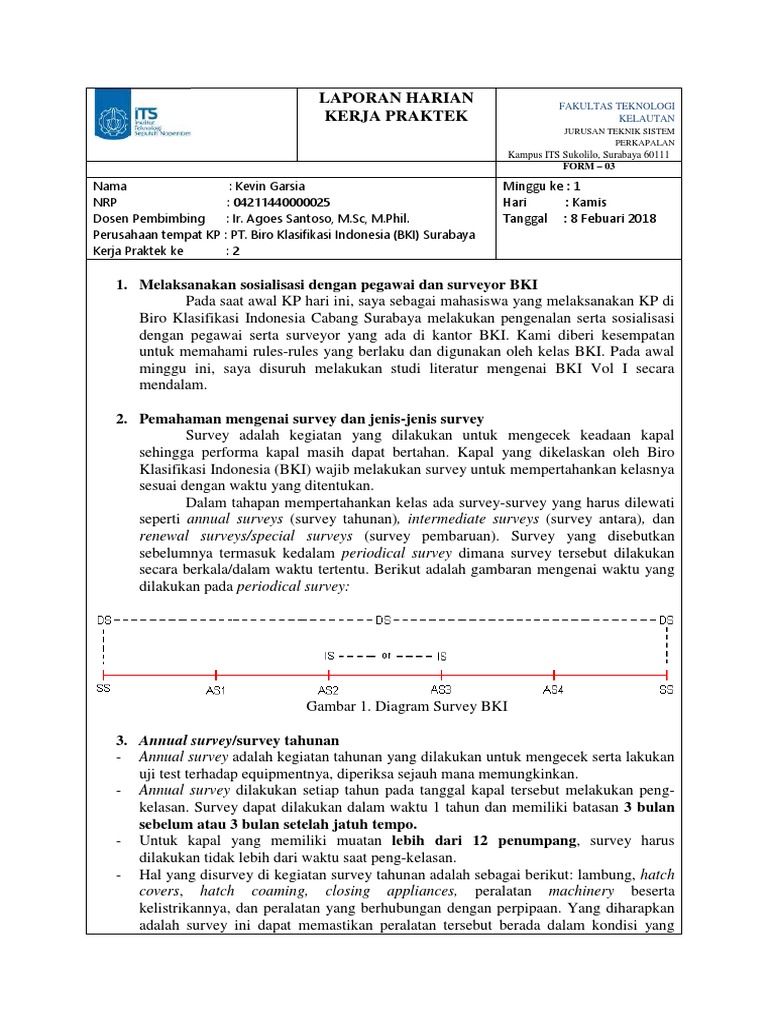 Laporan Harian Kp Minggu Ke 1 Versi A4 Bki Revisi Hari Sabtu