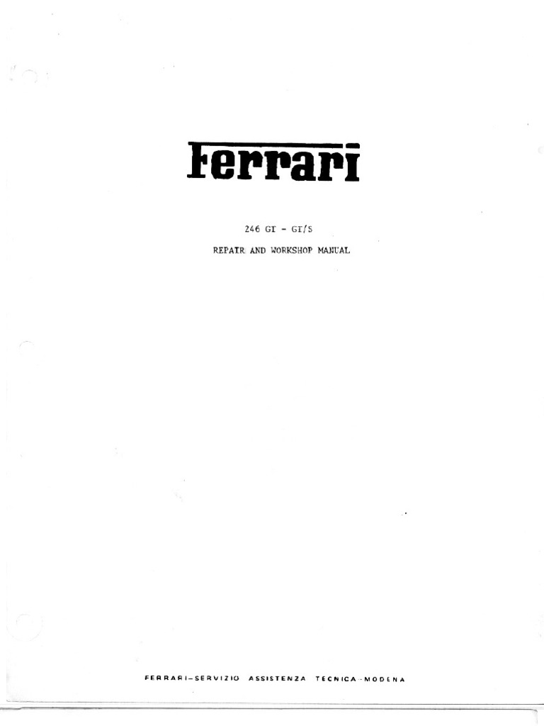 Dino 2 4 Ferrari Manual Complete | PDF | Home & Garden