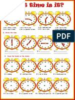 Time Worksheet - Telling the Time & Drawing Clock Hands